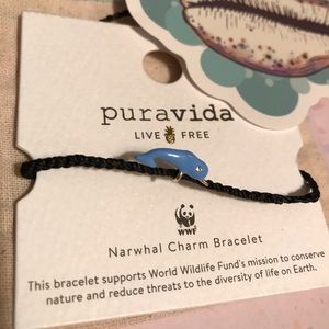 Pura Vida Narwhal Charm Charity Bracelet!